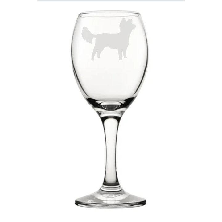 Personalised Toy Terrier Dog Engraved Wine Glass