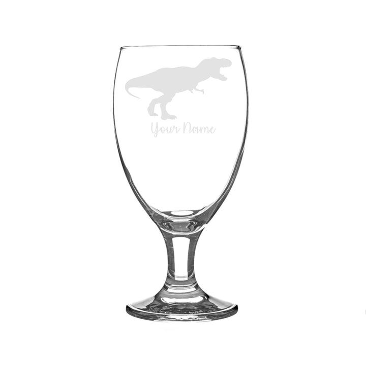 Personalised Tyrannosaurus-Rex TREX Dinosaur Craft Beer Snifter Glass