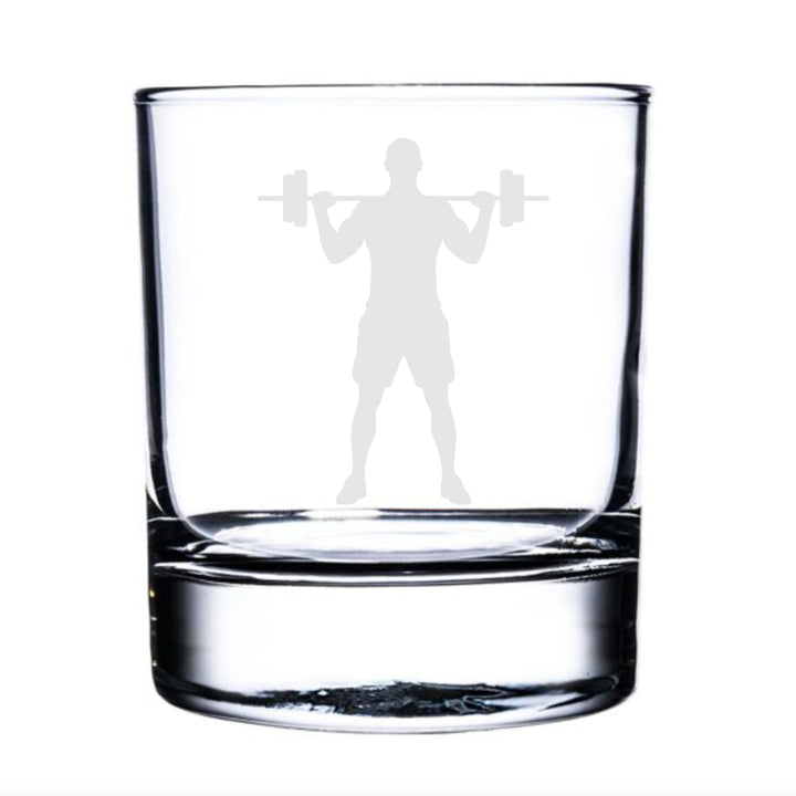 Personalised Weight Lifting Whisky Glass
