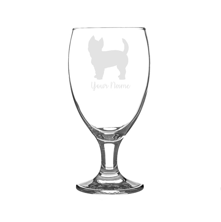 Personalised Westie West Highland Terrier Craft Beer Snifter Glass