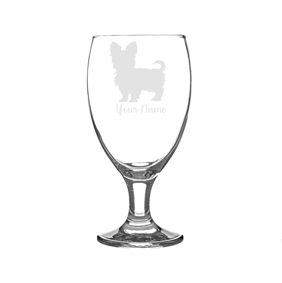 Personalised Yorkie Yorkshire Terrier Craft Beer Snifter Glass