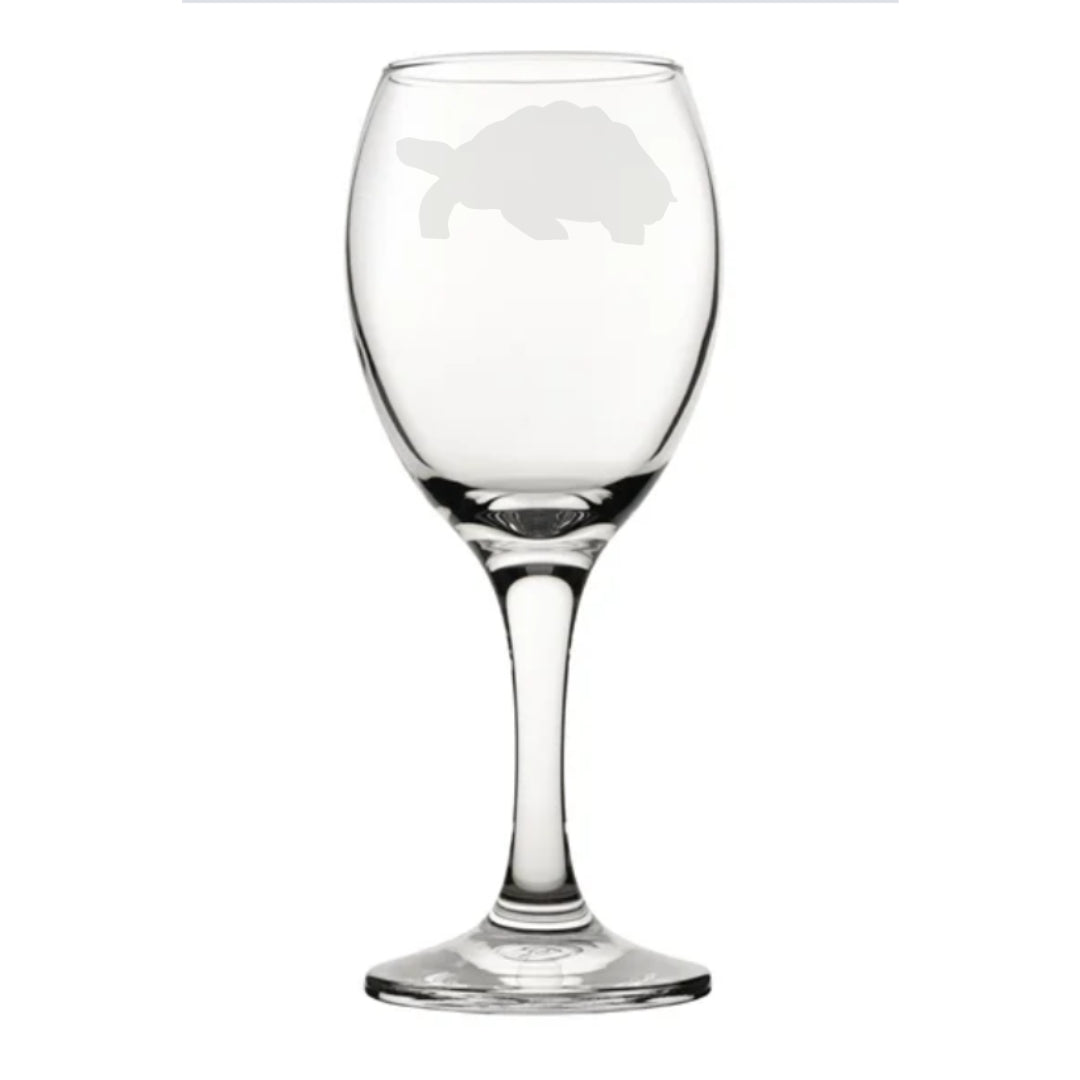 Personalised Tortoise Wine Glass