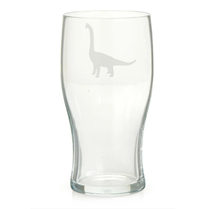 Personalised Brachiosaurus Dinosaur Pint Glass