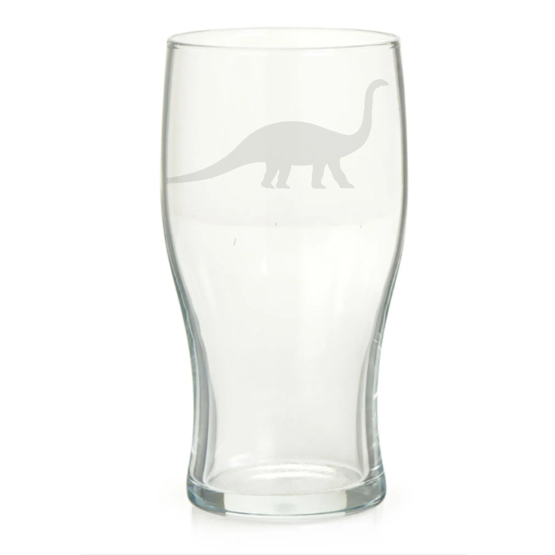 Personalised Diplodocus Dinosaur Pint Glass