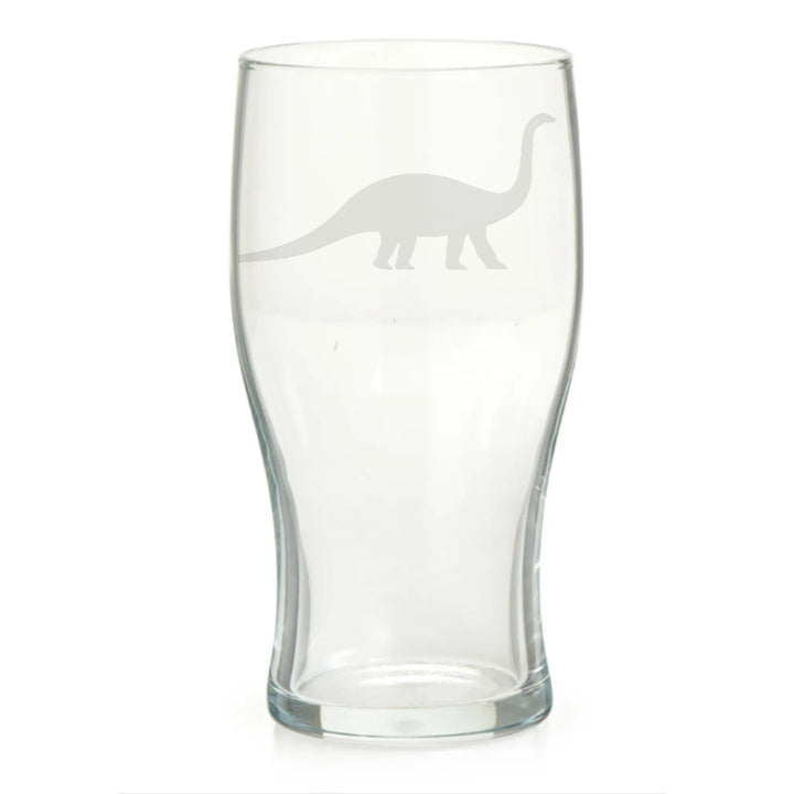 Personalised Diplodocus Dinosaur Pint Glass