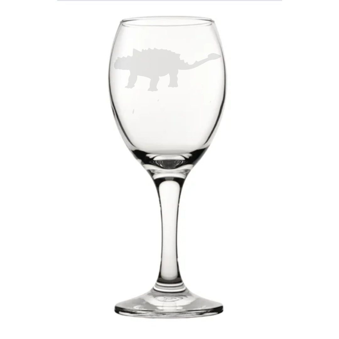 Personalised Ankylosaurus Dinosaur Wine Glass