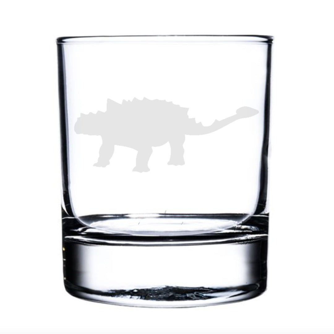 Personalised Ankylosaurus Dinosaur Whisky Glass