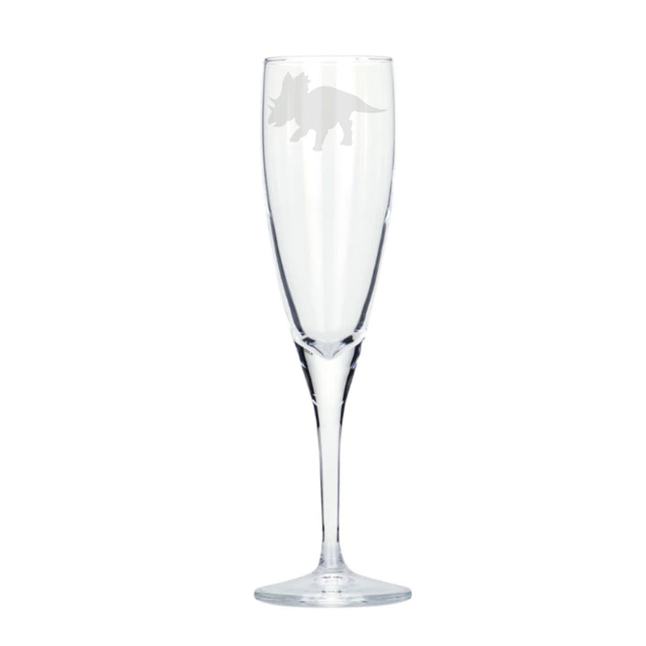 Personalised Pachyrhinosaurus Dinosaur Champagne Glass