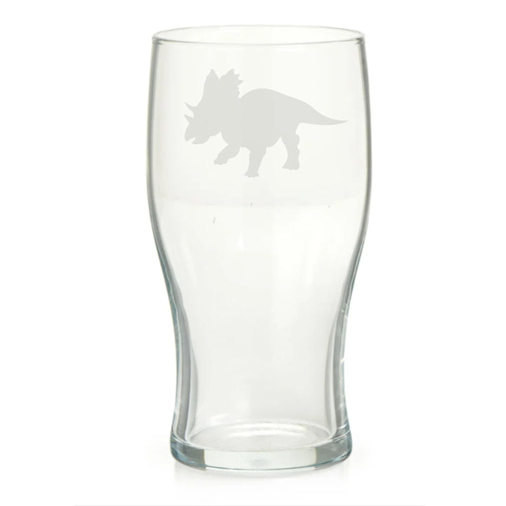 Personalised Pachyrhinosaurus Dinosaur Pint Glass