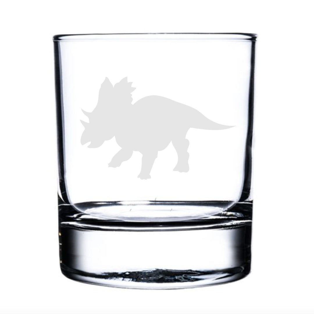 Personalised Pachyrhinosaurus Dinosaur Whisky Glass