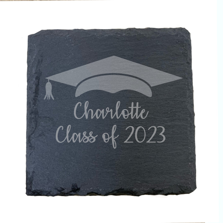 Personalised Graduation Slate Coaster