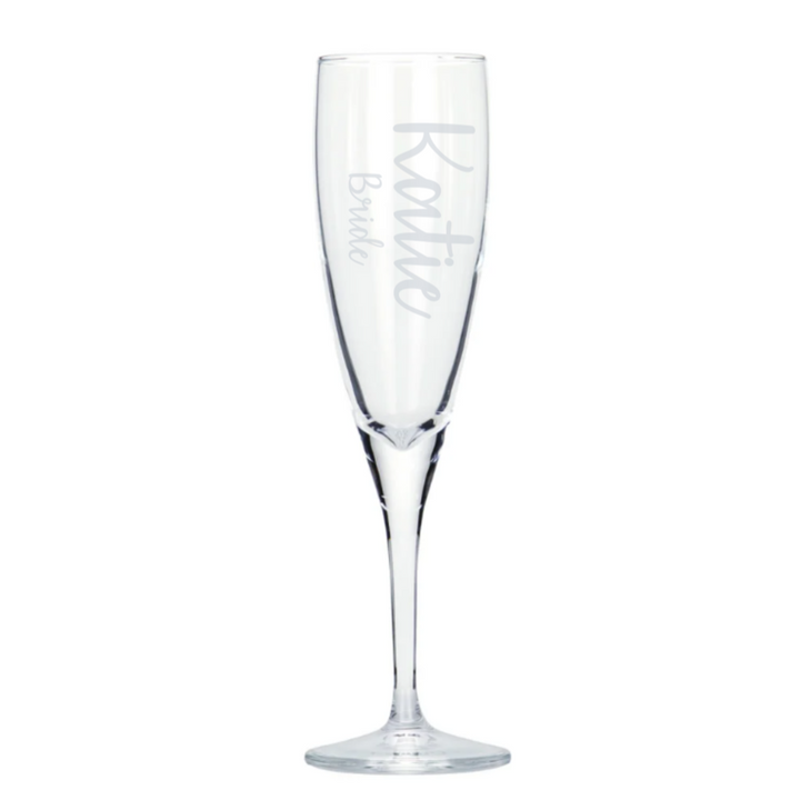 'Bride' Glass Champagne Flute