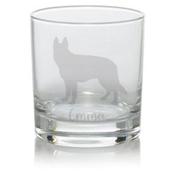 Personalised Alsatian German Shepherd Whisky Glass