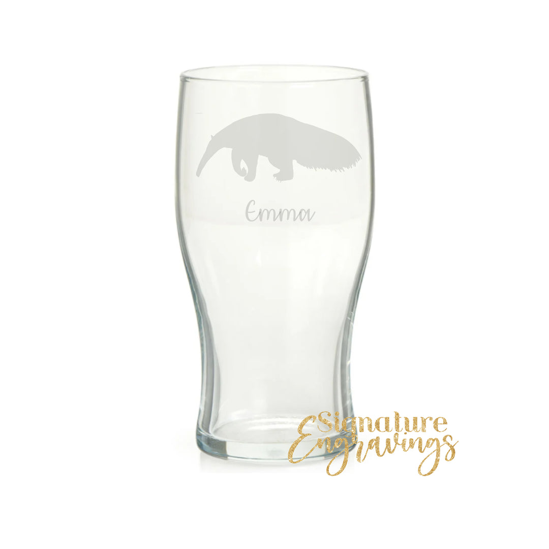 Personalised Anteater Pint Glass
