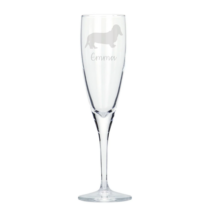 Personalised Basset Hound Champagne Glass