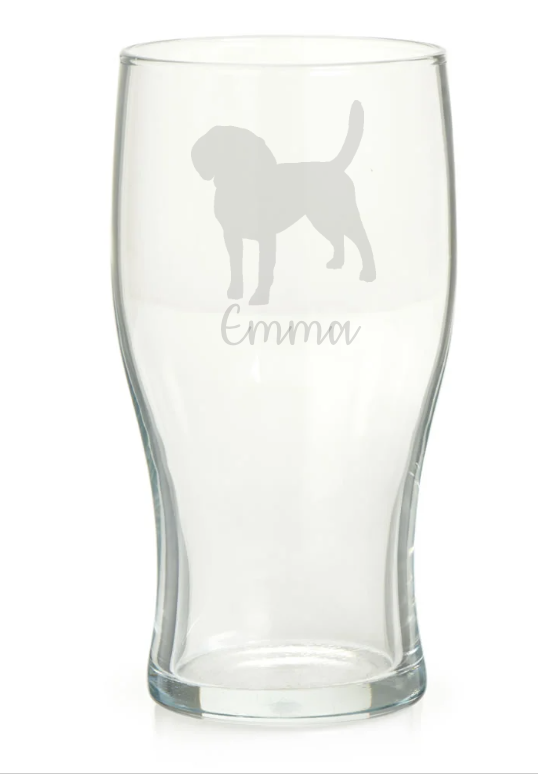 Personalised Beagle Pint Glass