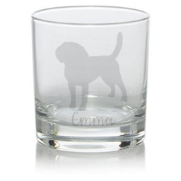 Personalised Beagle Whisky Glass