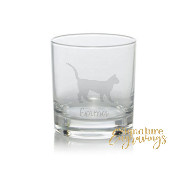 Personalised Bengal Cat Whisky Glass