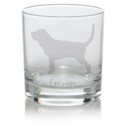 Personalised Bloodhound Whisky Glass