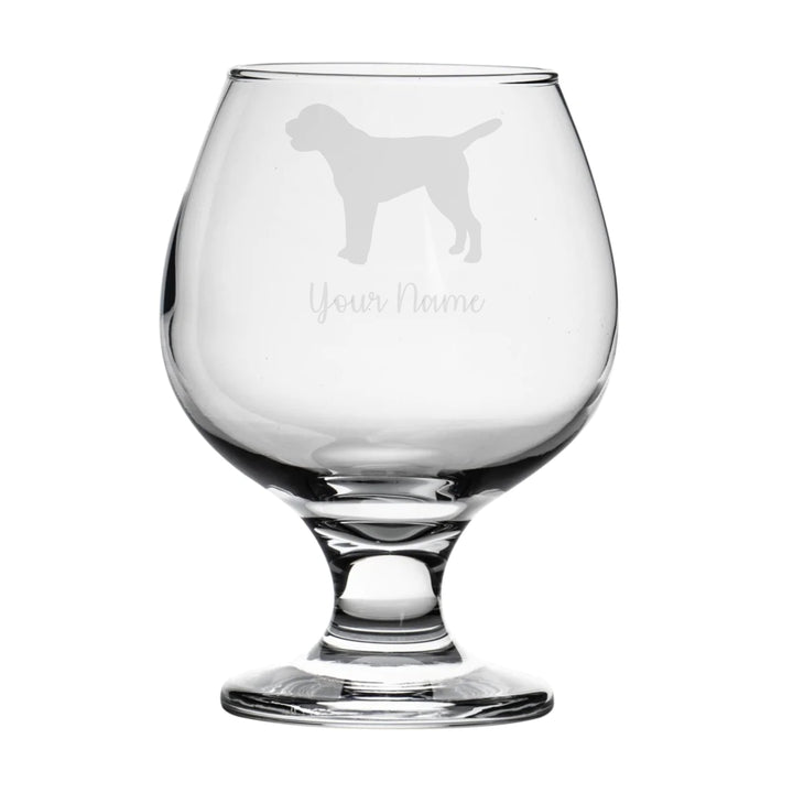 Personalised Border Terrier Dog Brandy Snifter Glass