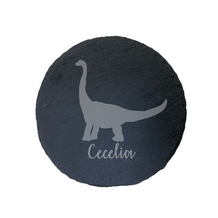 Personalised Brontosaurus Dinosaur Slate Coaster