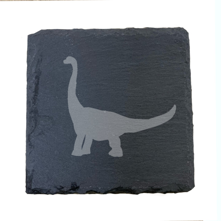 Personalised Brontosaurus Dinosaur Slate Coaster