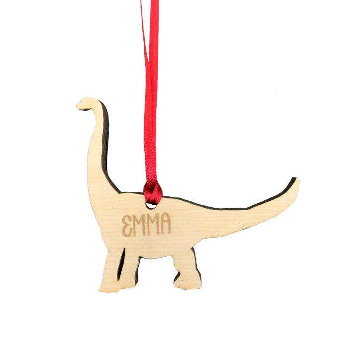 Personalised Brontosaurus Dinosaur Hanging Decoration