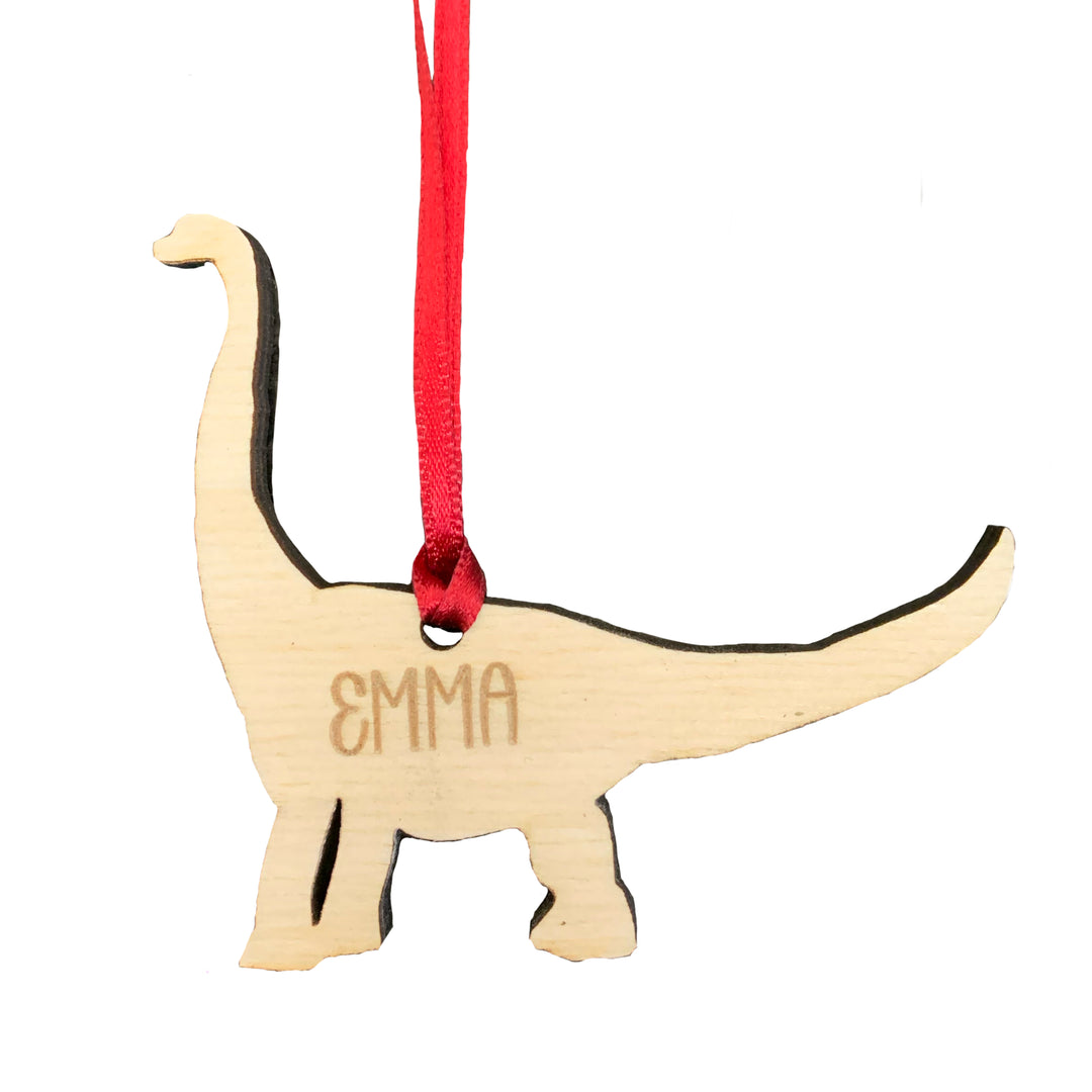 Personalised Brontosaurus Dinosaur Hanging Decoration