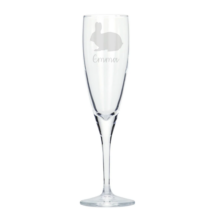 Personalised Bunny Champagne Glass