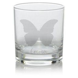 Personalised Butterfly Whisky Glass