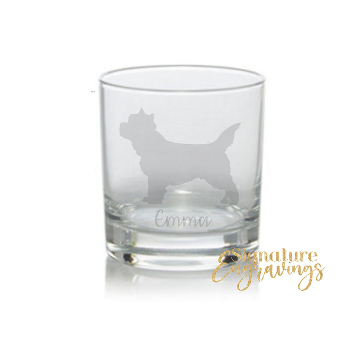 Personalised Cairn Terrier Whisky Glass