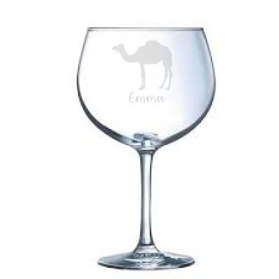 Personalised Camel Gin Glass