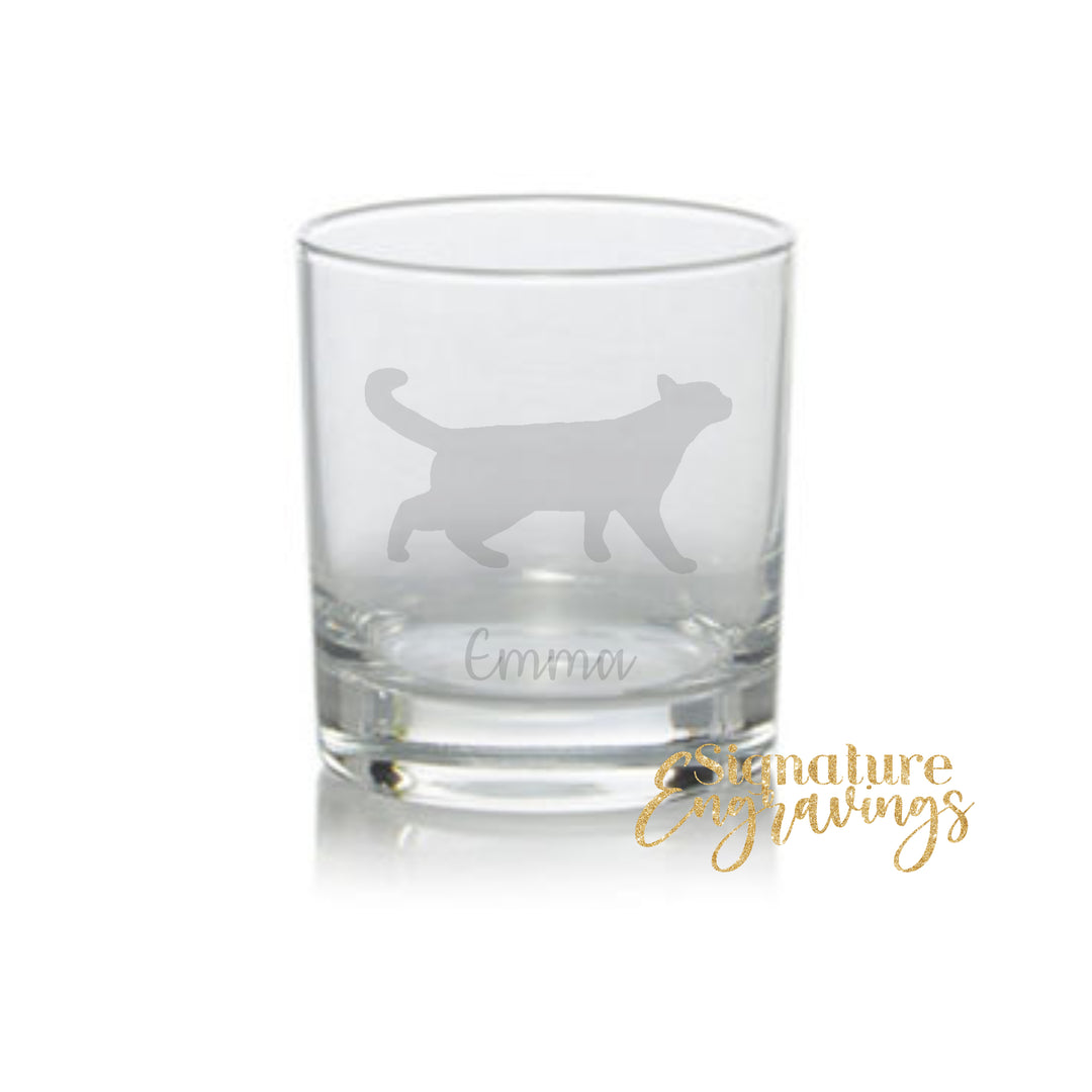 Personalised Cat Whisky Glass