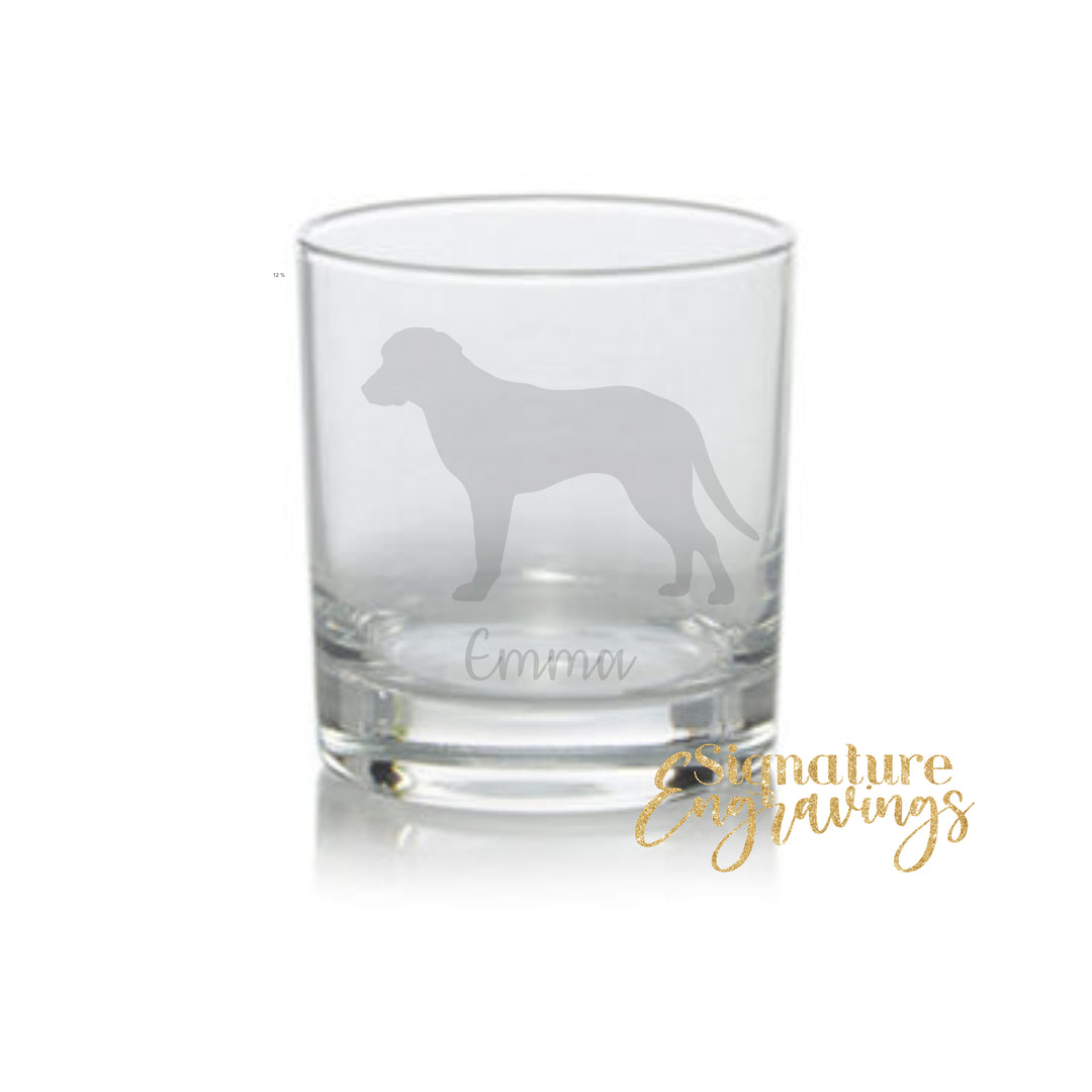 Personalised Chesapeake Bay Retriever Whisky Glass