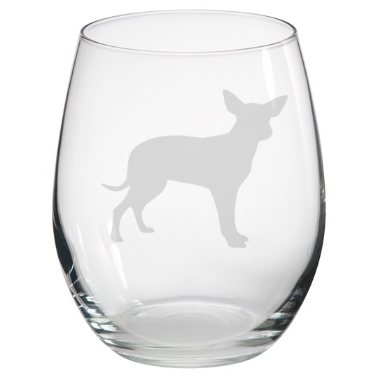 Personalised Chihuahua Stemless Glass