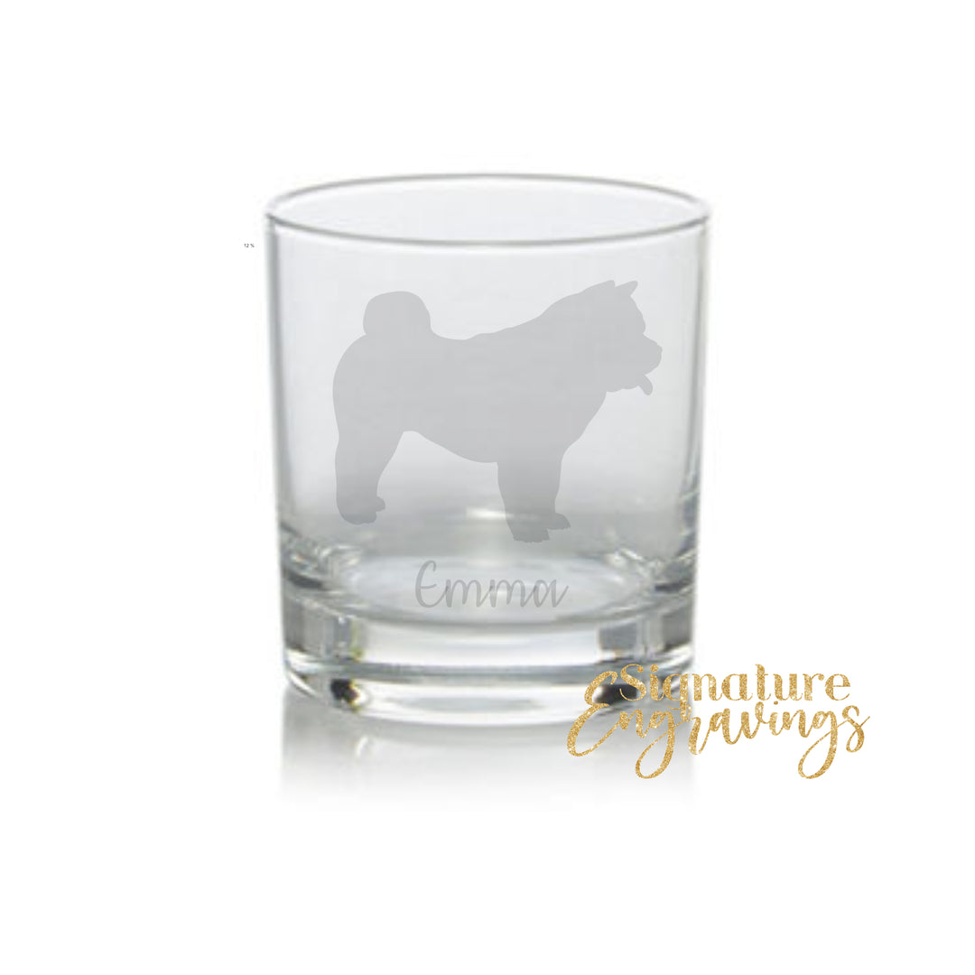 Personalised Chow Chow Whisky Glass