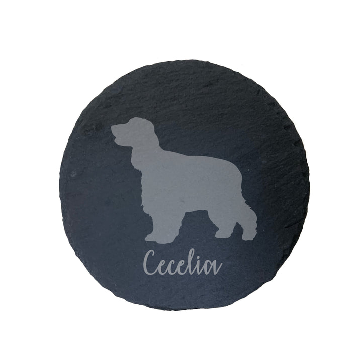 Personalised Cocker Spaniel Slate Coaster