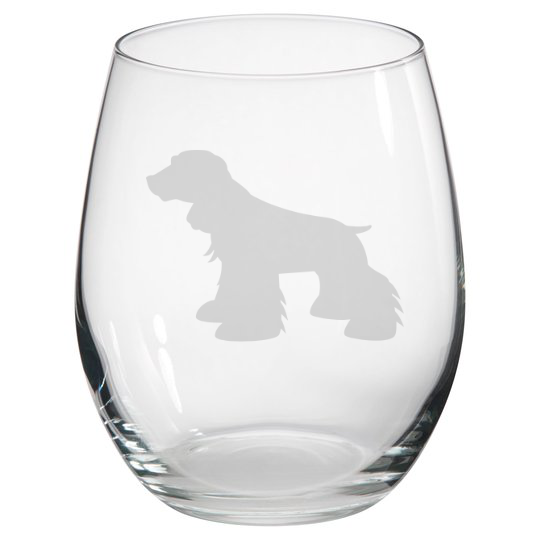 Personalised Cocker Spaniel Stemless Glass
