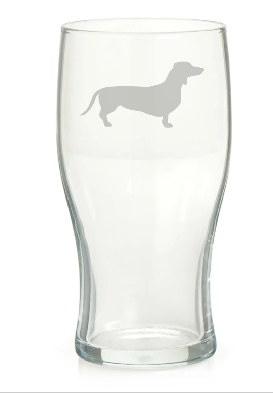 Personalised Dachshund 'Sausage Dog' Pint Glass