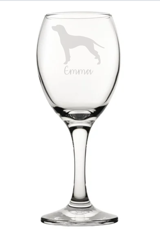 Personalised Dalmatian Wine Glass
