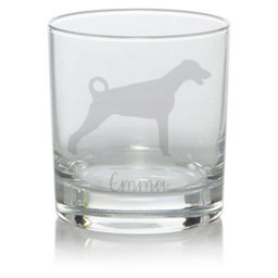 Personalised Doberman Whisky Glass