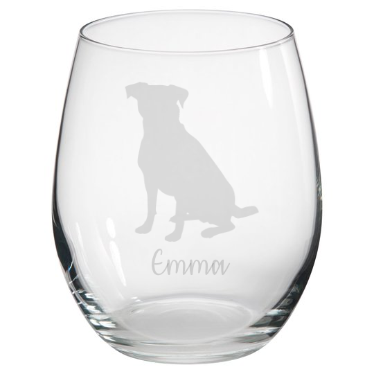 Personalised Dog Stemless Glass