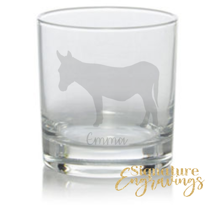 Personalised Donkey Whisky Glass