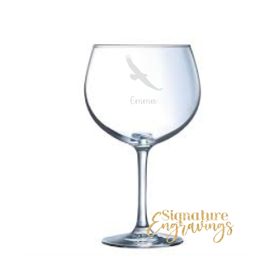 Personalised Eagle Gin Glass