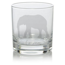 Personalised Elephant Whisky Glass