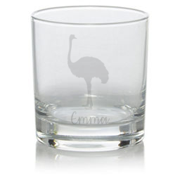 Personalised Emu Whisky Glass