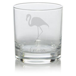 Personalised Flamingo Whisky Glass