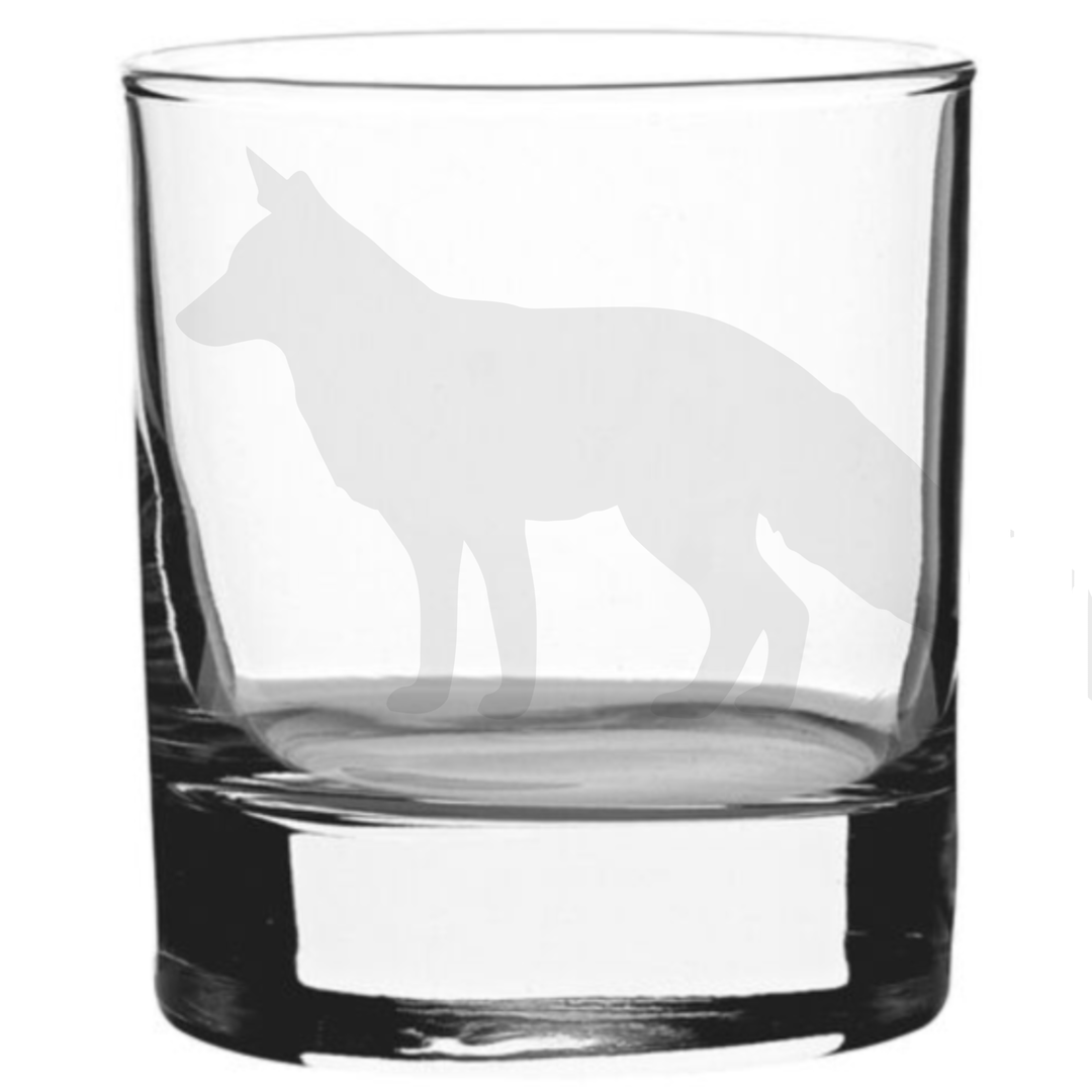 Personalised Fox Whisky Glass