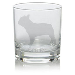 Personalised French Bulldog Whisky Glass