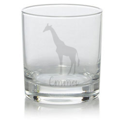 Personalised Giraffe Whisky Glass